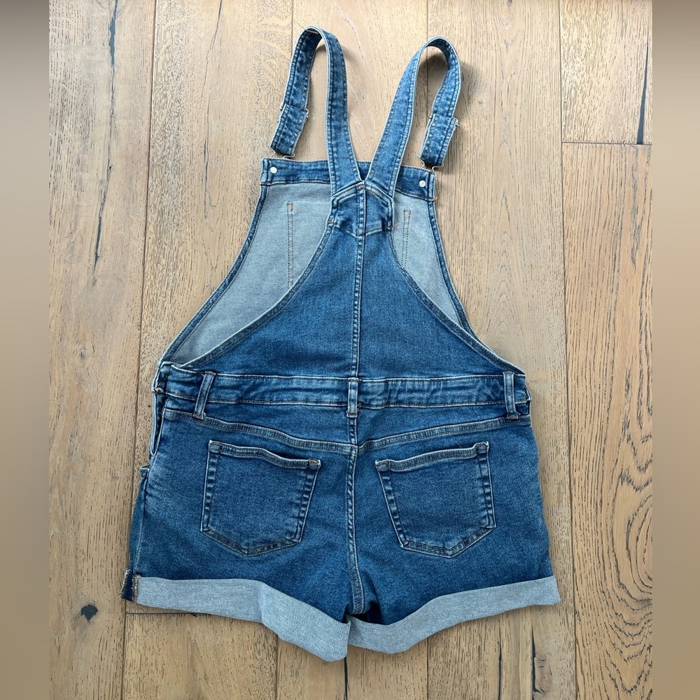 Ingrid Isabel Maternity Shortall Overall Blue Denim Size 6 Summer Casual - Picture 5 of 6